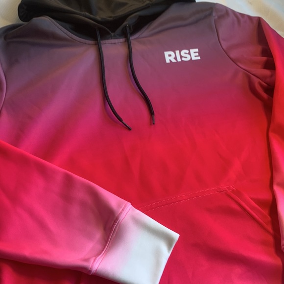 (2 for $20) Pink Sunburst Rise Hoodie Womens Medium 100% Polyester Sweatshirt - Picture 2 of 8
